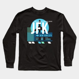 New York City (JFK) Airport Code Baggage Tag F Long Sleeve T-Shirt